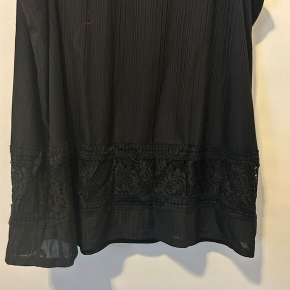 Torrid Georgette Embellished Mock Neck Tunic Tank Black 2X black whimsigoth goth - Picture 11 of 16